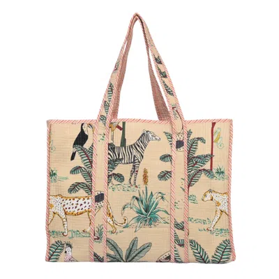CONSCIOUS YOGA COLLECTIVE WOMEN'S NEUTRALS THE ULTIMATE JUNGLE TOTE IN CREAM