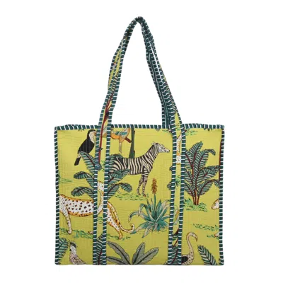 CONSCIOUS YOGA COLLECTIVE WOMEN'S THE ULTIMATE JUNGLE TOTE IN PARROT GREEN
