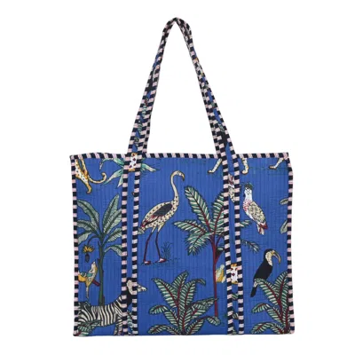 CONSCIOUS YOGA COLLECTIVE WOMEN'S THE ULTIMATE JUNGLE TOTE IN ROYAL BLUE