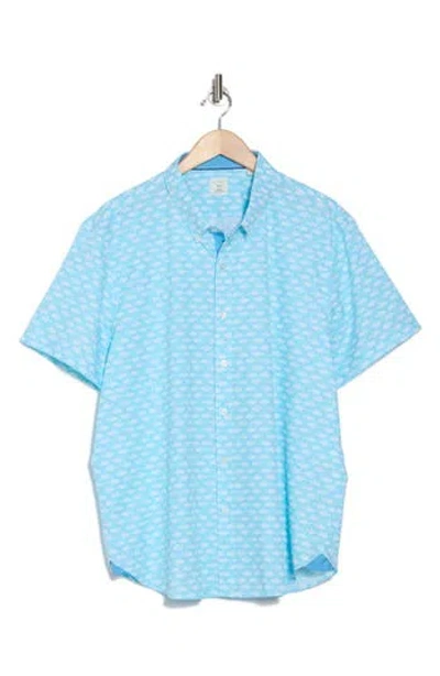 CONSTRUCT CONSTRUCT FISH SHORT SLEEVE BUTTON FRONT SHIRT