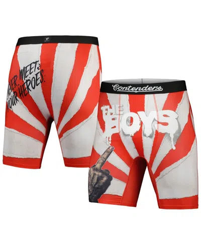CONTENDERS CLOTHING MEN'S CONTENDERS CLOTHING RED THE BOYS POSTER BOXER BRIEFS