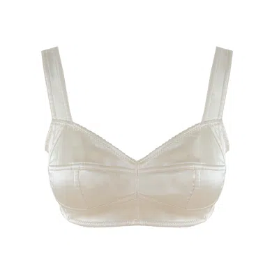 CONTESSA MILLS WOMEN'S NEUTRALS / GOLD / WHITE SERAPHIM BRA IN CHAMPAGNE