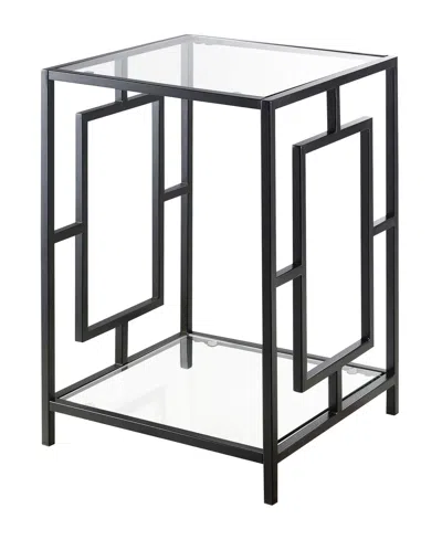 CONVENIENCE CONCEPTS 15.75" TOWN SQUARE METAL END TABLE WITH SHELF