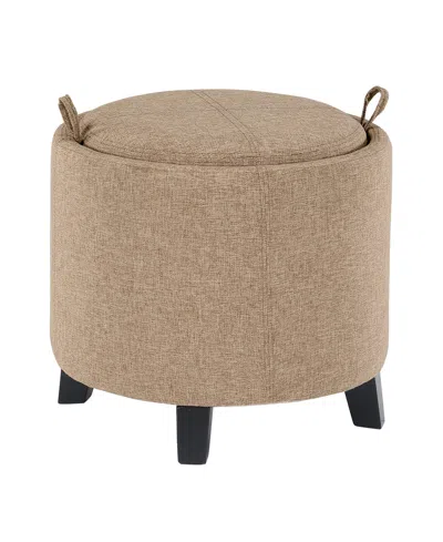 CONVENIENCE CONCEPTS 19" DESIGNS4COMFORT OSCAR STORAGE OTTOMAN WITH REVERSIBLE TRAY