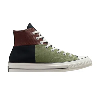 CONVERSE CHUCK 70 HIGH 'CRAFTED PATCHWORK - TROLLED GREEN EARTH BROWN'