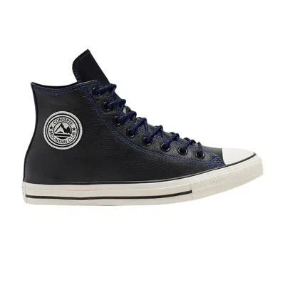 CONVERSE CHUCK TAYLOR ALL STAR HIGH TUMBLED LEATHER 'BLACK HYPER ROYAL'