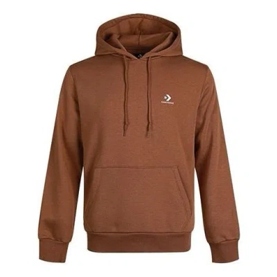 CONVERSE Converse Embroidered Star Chevron Pullover Hoodie 'Brown'