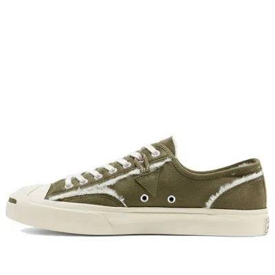 CONVERSE Converse Faux Fur-Lined Leather Jack Purcell 'Green White'