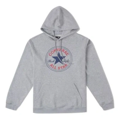 CONVERSE Converse Go-To All Star Patch Standard-Fit Fleece Pullover Hoodie 'Grey'