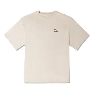 CONVERSE Converse Go-To Sneaker Patch Loose Fit T-Shirt 'Beige'