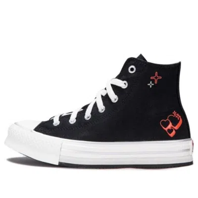 CONVERSE (GS) Converse Chuck Taylor All Star EVA Lift Platform Y2K Heart High Top 'Black'