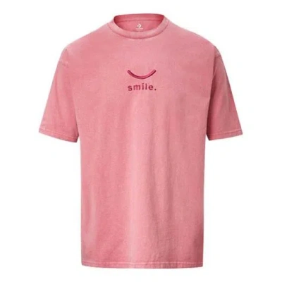 CONVERSE Converse Jack Purcell Embroidered Sports Round Neck Short Sleeve Couple Style Pink