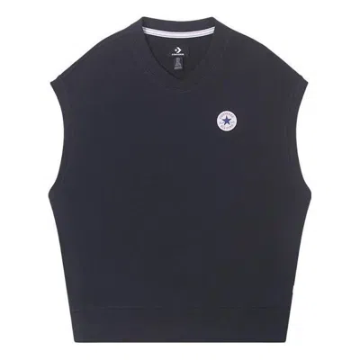 CONVERSE Converse Knitted V-neck Vest 'Black'