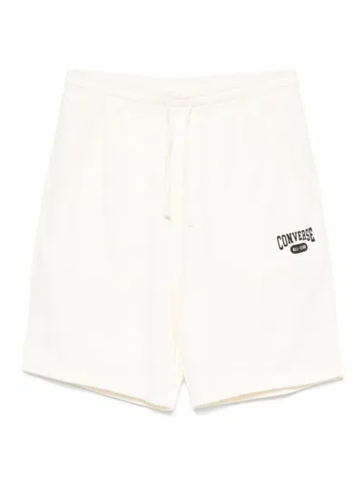 CONVERSE LOGO-PRINT TRACK SHORTS
