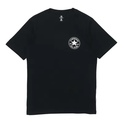 CONVERSE Men's Converse All Star Logo Printing Round Neck Sports Short Sleeve Black