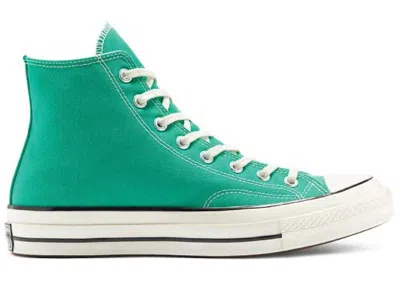 CONVERSE MEN'S CONVERSE CHUCK TAYLOR ALL STAR 70 HI SNEAKERS IN COURT GREEN/EGRET/BLACK