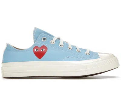 CONVERSE MEN'S CONVERSE CHUCK TAYLOR ALL STAR 70 OX COMME DES GARCONS PLAY SNEAKERS IN BRIGHT BLUE