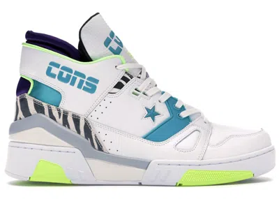 CONVERSE MEN'S CONVERSE ERX 260 MID JUST DON ANIMAL PACK SNEAKERS IN WHITE/RAPID TEAL/COURT PURPLE