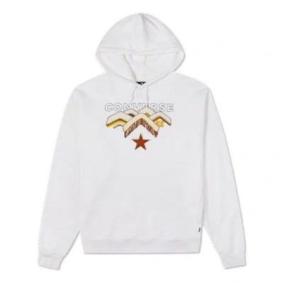 CONVERSE Men's Converse Mountains Pattern Printing Fleece Lined White