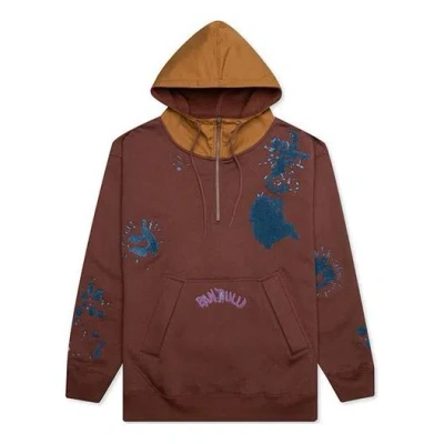 CONVERSE Men's Converse x Bandulu Crossover Splash Ink Embroidered Contrasting Colors Brown