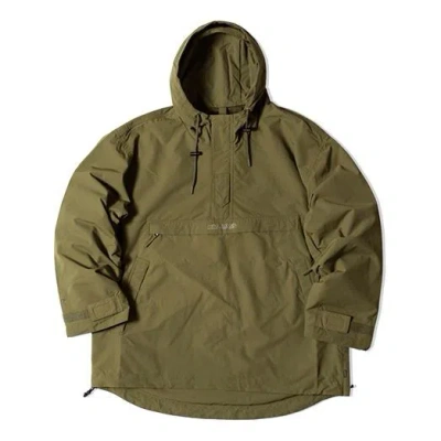 CONVERSE Men's Converse x Kim Jones Crossover Casual Sports Half Zipper Hooded Jacket Military Green