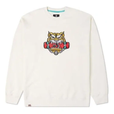 CONVERSE Converse New Year Series TIGER Pattern Round Neck Sports 'Milk White'