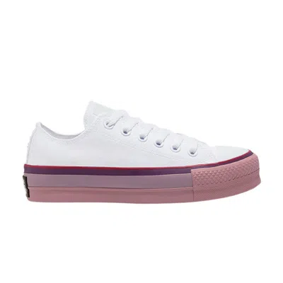 CONVERSE OPI X WMNS CHUCK TAYLOR ALL STAR PLATFORM LOW 'WHITE RUST PINK'