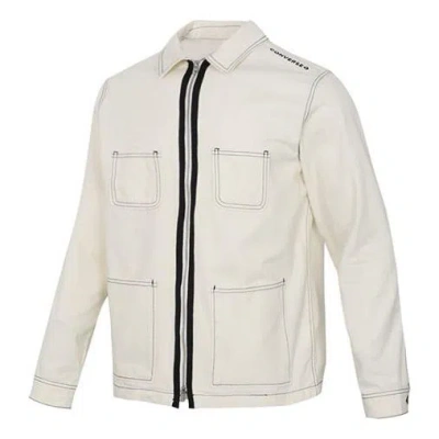 CONVERSE Converse Pocket Woven Long Sleeves Jacket 'White'