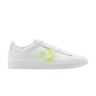 CONVERSE PRO LEATHER LOW 'HI-VIS COLLECTION - WHITE LEMON NEON'