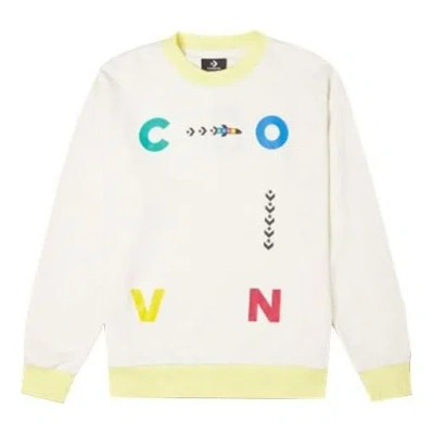 CONVERSE Converse Sports Contrast Letter Print Crew Neck Sweatshirt 'White'