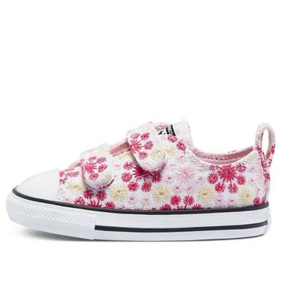 CONVERSE (TD) Converse Chuck Taylor All Star Low Top Embroidery Pink/Yellow