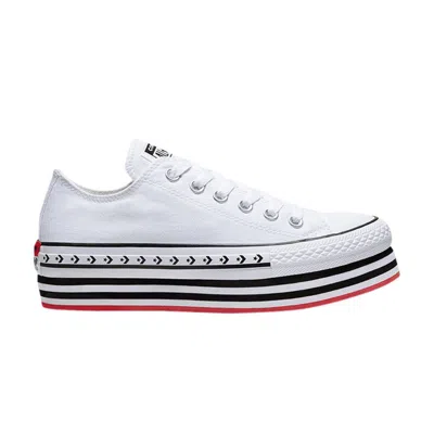CONVERSE WMNS CHUCK TAYLOR ALL STAR PLATFORM LAYER LOW 'LOGO PLAY - WHITE'