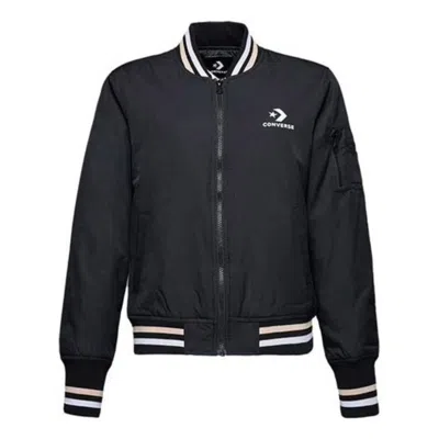 CONVERSE (WMNS) Converse Baseball Jacket Asia Sizing 'Black White'
