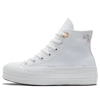 CONVERSE (WMNS) Converse Chuck Taylor All Star Lift Platform High 'Autumn Embroidery White'
