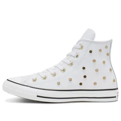 CONVERSE (WMNS) Converse Chuck Taylor All Star Studs High Top Leather Spot Rivet White