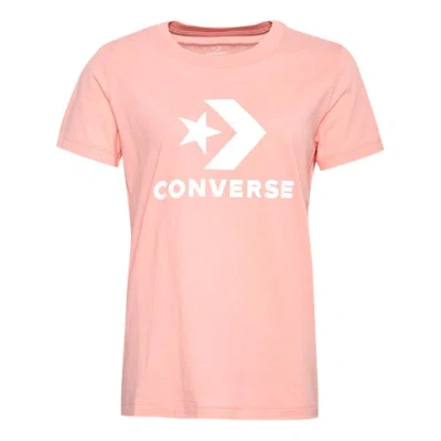 CONVERSE (WMNS) Converse Classic Logo Printing Short Sleeve Pink