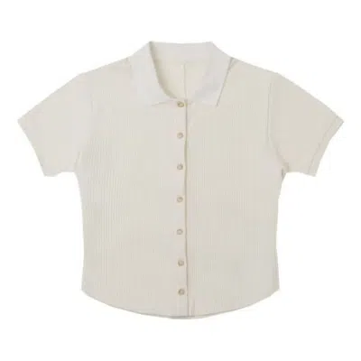 CONVERSE (WMNS) Converse Gradient Letter Embroidery Polo Shirt 'White'