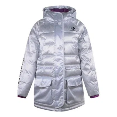 CONVERSE (WMNS) Converse Iridescent Sideline Down Jacket 'Silver'