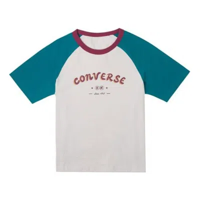 CONVERSE (WMNS) Converse Logo Baseball T-Shirt 'White Blue'