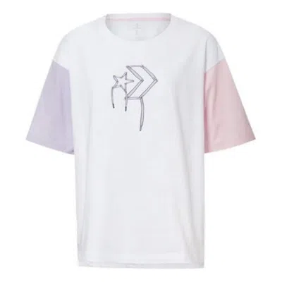 CONVERSE (WMNS) Converse Logo Printed T-Shirt 'White Pink'