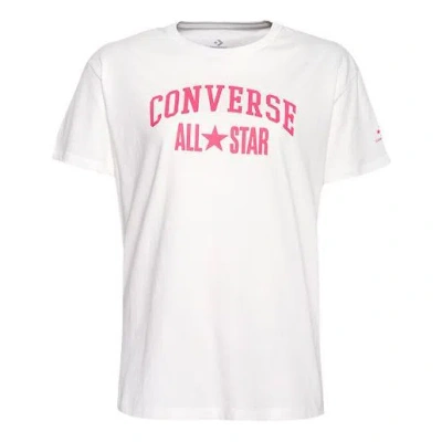 CONVERSE (WMNS) Converse Logo Printing Round-neck White