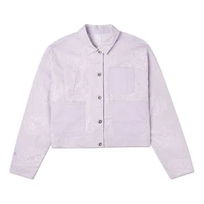 CONVERSE (WMNS) Converse Printing Casual Reversible Short Shirt Jacket Purple