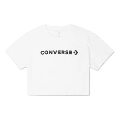 CONVERSE (WMNS) Converse Puff Wordmark T-Shirt 'White Black'