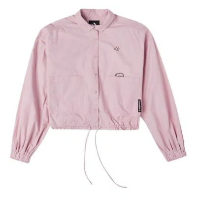 CONVERSE (WMNS) Converse Small Logo Casual Shirt Jacket Pink Purple