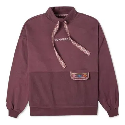CONVERSE (WMNS) Converse Tapesyt Crew Sweatshirt 'Dark Mauve'