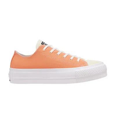 CONVERSE WMNS RENEW COTTON CHUCK TAYLOR ALL STAR PLATFORM LOW 'FUEL ORANGE'