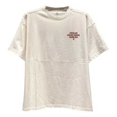 CONVERSE Converse Word Chevron Logo T-Shirt 'Beige'