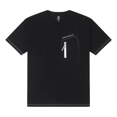 CONVERSE Converse Zip Pocket Logo T-Shirt 'Black'