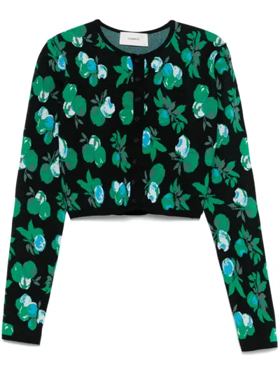 COPERNI FLORAL-JACQUARD CARDIGAN