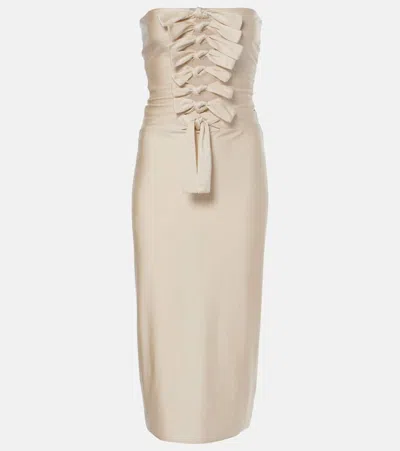 COPERNI GALA TIE-FRONT JERSEY MIDI DRESS